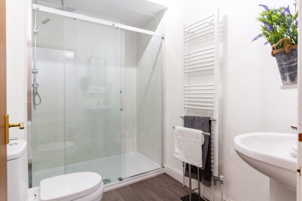 Modern bathroom with a spacious shower at 5 St Pauls Street North.
